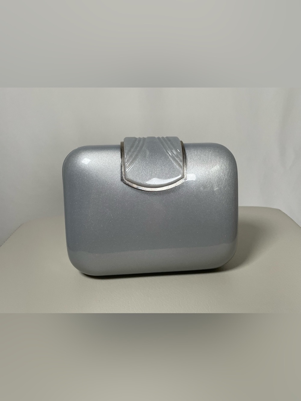 Silver Women's Clutch Bag - Sleek Evening Style (Unbranded)